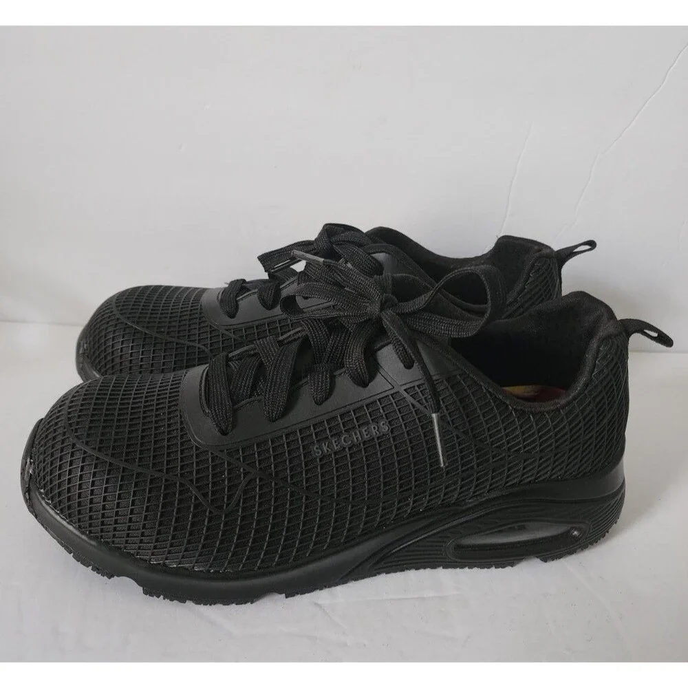 Skechers Women's Composite Toe EH Slip Resistant Lace-Up Shoe 108072/BBK Size 10